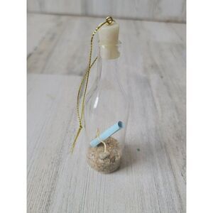 Message bottle sand beach shell ornament Xmas decor